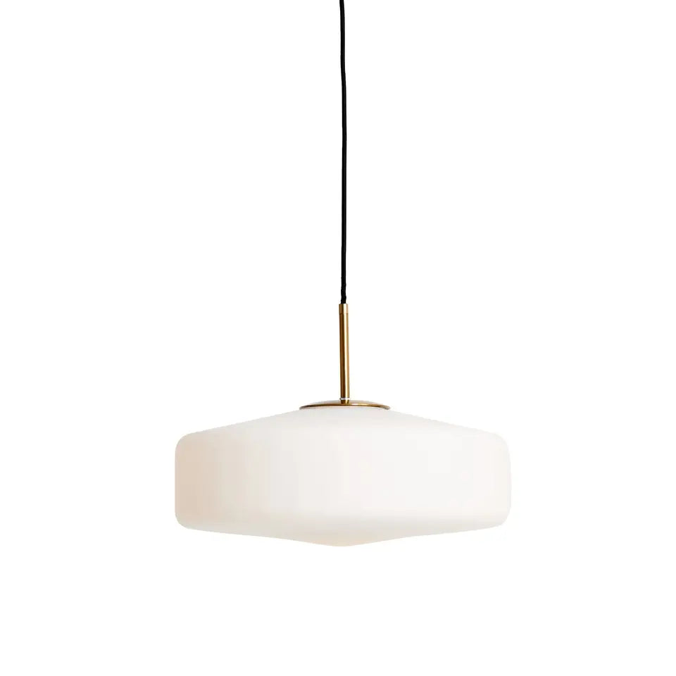 Light & Living Pendelleuchte „Pleat“ Weiß – Ø 40 cm – Moderne Glasleuchte für Wohnzimmer und Flur – Industrieller Stil – Ohne Leuchtmittel – E27-Fassung