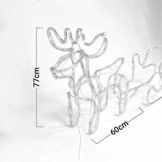 Westfalia Außenbeleuchtung - Rentier mit Schlitten - Warmweiß
