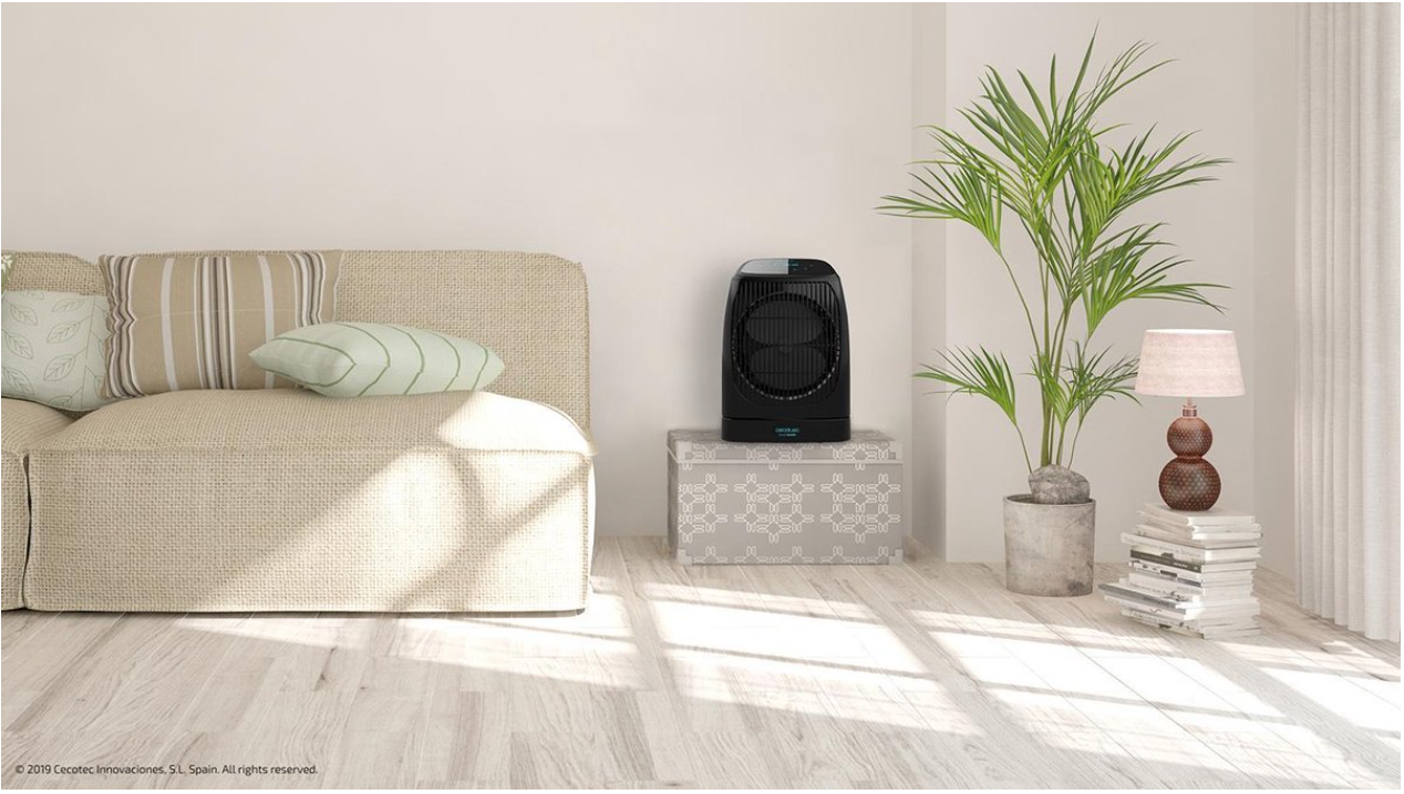 Cecotec Ready Warm 9600 Smart Force Heizlüfter - 2000W - Mit einstellbarem Thermostat & 3 Stufen - Frost- & Überhitzungsschutz - Kunststoff - Schwarz