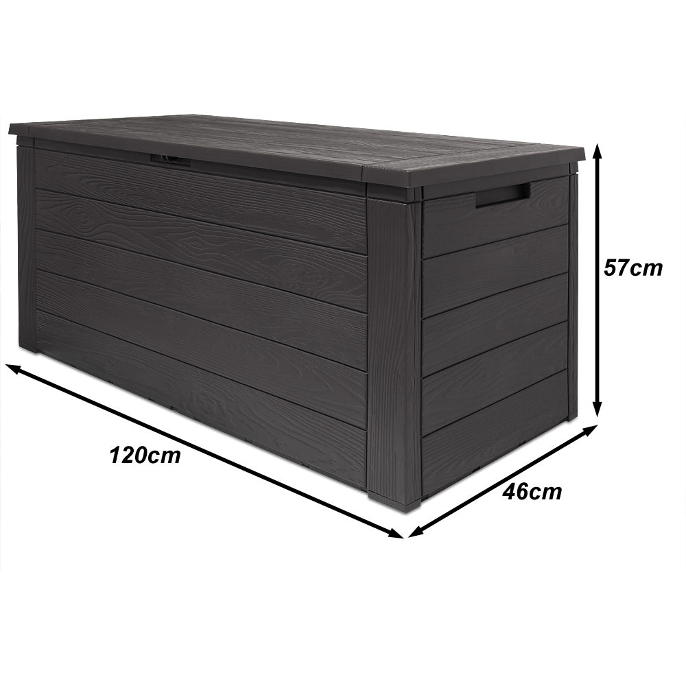 Deuba Aufbewahrungsbox - 120 x 46 x 57cm - Outdoor - Anthrazit