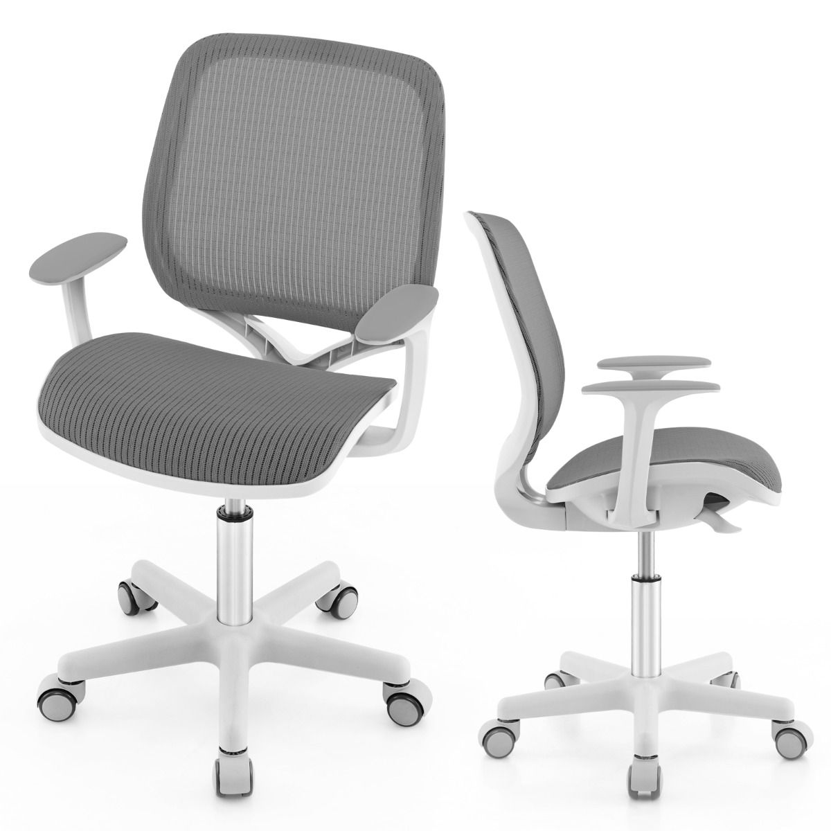 Coast Kinder-Schreibtischstuhl – höhenverstellbar – ergonomisches Design – grau