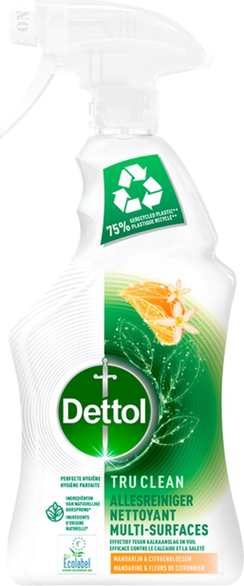 6er-Set Dettol Allzweckreiniger-Spray – Tru Clean – Mandarine & Zitronenblüte – 500 ml