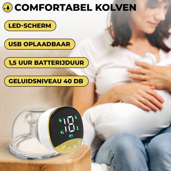 Oemmie Elektrische Milchpumpe – Freihand-Milchpumpe – Kabellose Milchpumpe – Tragbar – Doppel-Milchpumpe – BPA-frei – Wiederaufladbarer Akku –