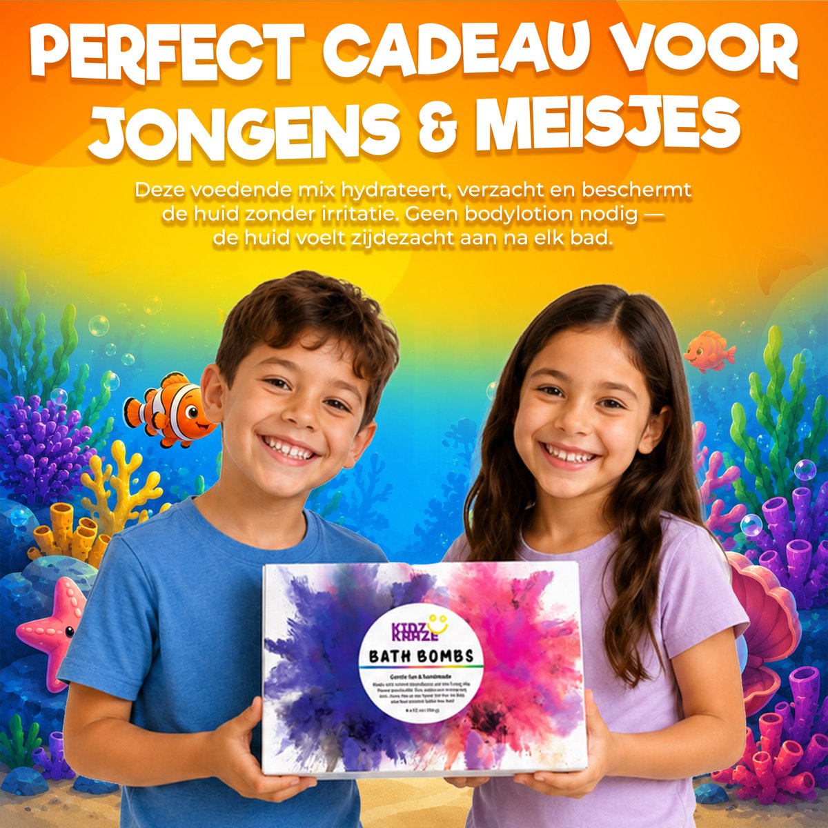 Kidzkraze Sprudelkugeln, 6 Stück – Badebomben für Kinder