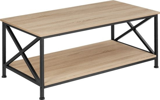 tectake - Couchtisch Beistelltisch Pittsburgh industrial hellbraun - 100 x 55 x 45,5 cm - 404438