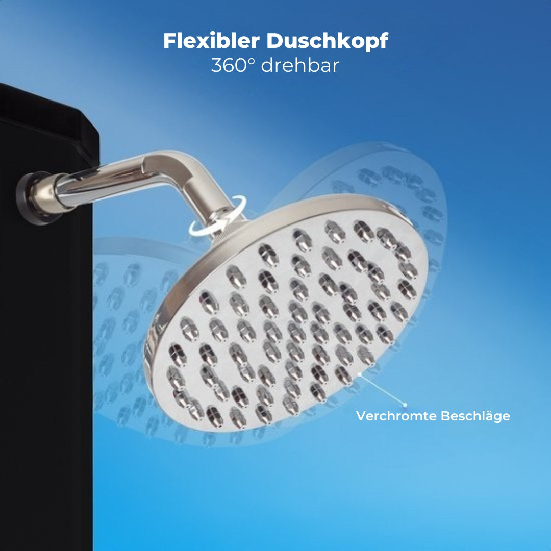 LifeGoods Outdoor-Dusche - Solar - 360° drehbarer Duschkopf - 35L - Schwarz