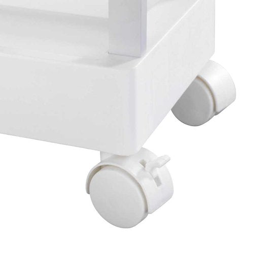 Wenko Haushalts- und Badezimmerwagen, Servierwagen, Küchenwagen, Küchenregal, Badezimmerwagen, Haushaltswagen mit 3 Einlegeböden