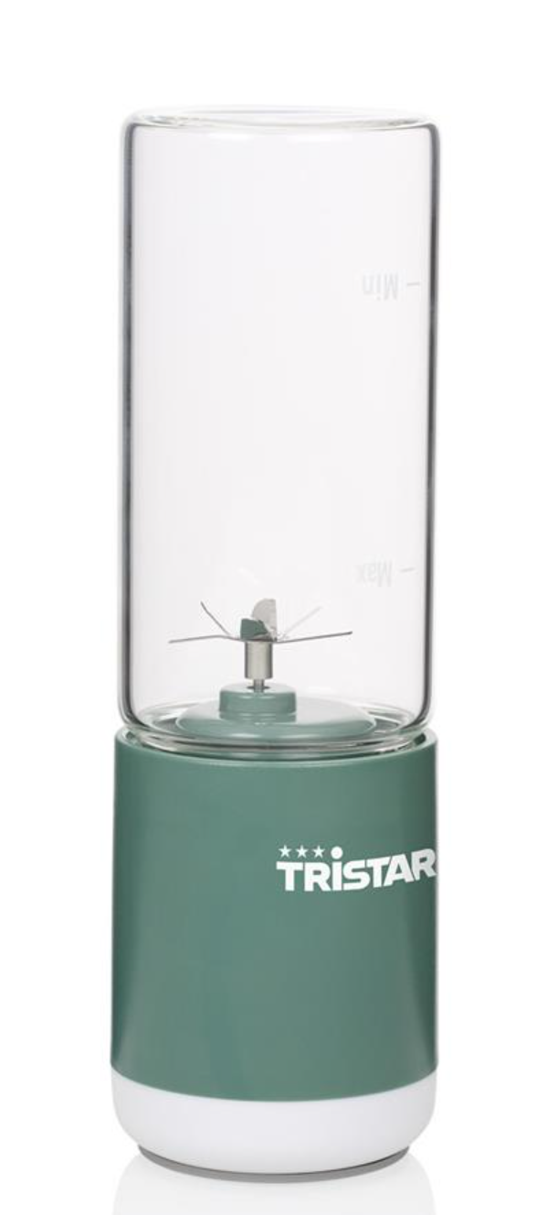 Tristar Mini Blender To Go – Tragbarer Smoothie-Mixer – Über USB aufladbar – 280 ml – Grün