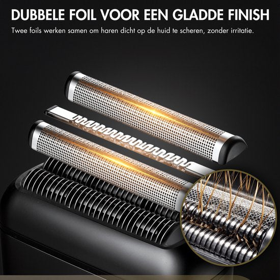 Sansbeauté® Foil Razor Double Knife - Rasierapparat für Männer - Elektrischer Rasierer - Kopfrasur - Fade