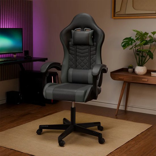 Gaming-Stuhl / Bürostuhl HyperSeat - Schwarz / Grau