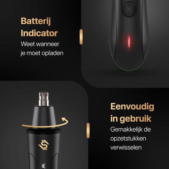 Wellshave 4 in 1 Nasentrimmer Ultimate - Alles in einem Augenbrauen- und Ohrhaartrimmer - Nasenhaartrimmer für Männer - Augenbrauentrimmer