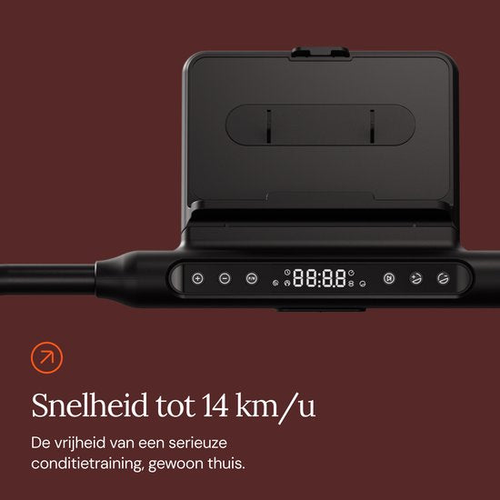 Moov Run Plus Klappbares Laufband – Walking Pad – Steigungsfunktion 15 % – Zusammenklappbares Laufband – Laufband 1–14 km/h – inkl. Zubehör