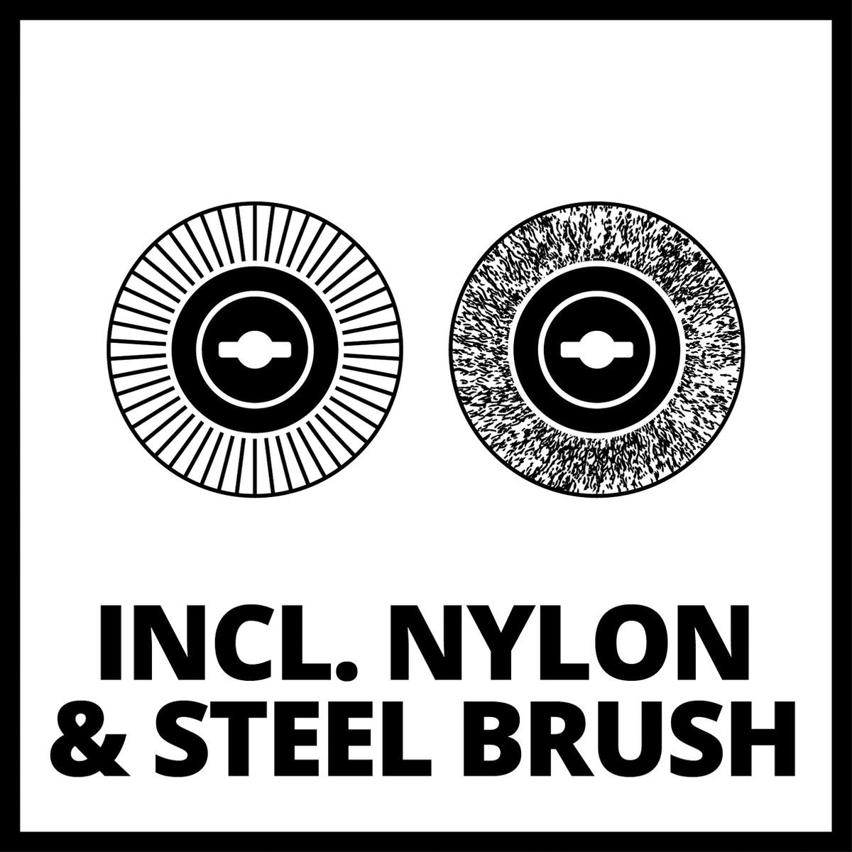 Einhell Accu Voegenreiniger GE-CC 18 Li-Solo Power X-Change (Li-Ion - 18 V - 1200 t/min - borsteldiameter 10 cm - incl. staal- en nylonborstel - zonder accu en lader)
