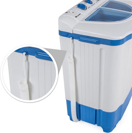 Tectake - Waschmaschine-Trockner-Kombination - Freistehend - Blau/Weiß