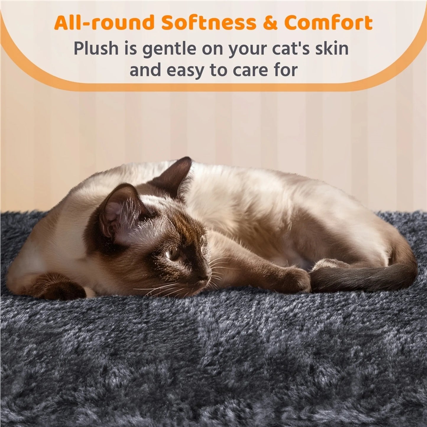 Yaheetech Katzenpfosten mit zwei Katzenhäusern - Ausgestattet mit Aussichtsplattform und Kratzbrett und Sisalstange und Spielball - Für 1-2 kleine bis mittlere Katzen - Dunkelgrauer Plüsch und Sisal - 60 x 45 x 106 cm