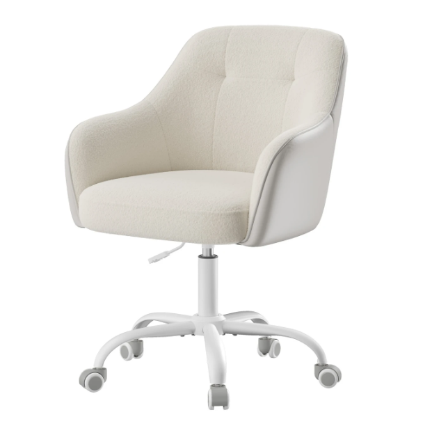 Ochama Bürostuhl Sherpa Stoff – Cappuccino-Beige – Höhenverstellbar 78–88 cm