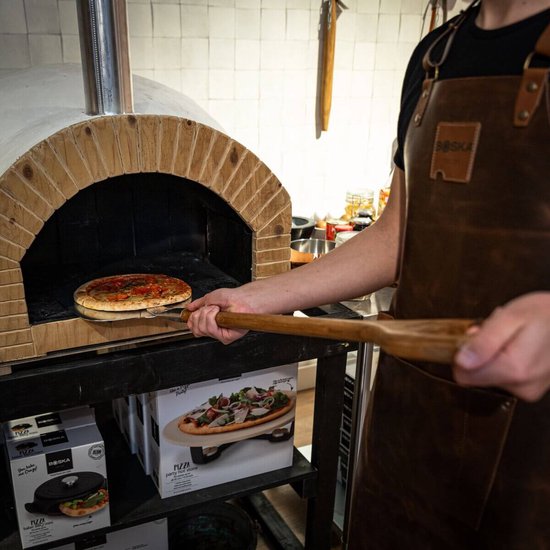 Boska Pizzaservice L Barbecue - Für Gastronomie und Haushalt - Hohe Qualität - Aluminium - Eichenholz