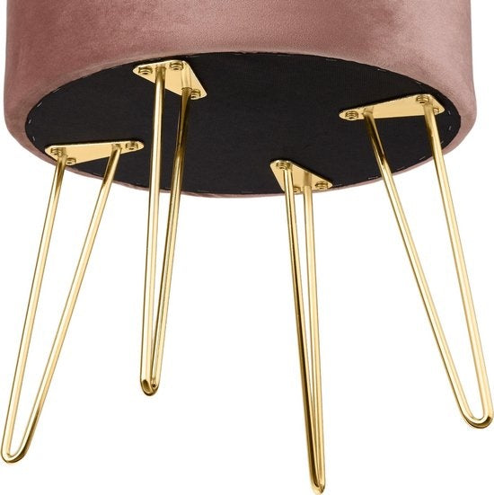 tectake - Sitzhocker Ava rosa - 403953