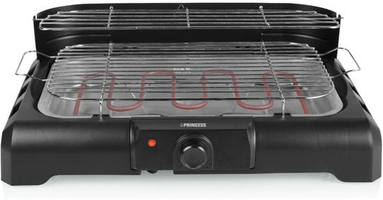 Elektrogrill - Princess 112250 Elektrogrill mit Seitenablagen - BBQ - 40x25cm - Kann mit und ohne Ständer verwendet werden - Mit Seitenablagen - Kann auch als Tischgrill verwendet werden - 2200W