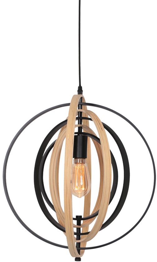 Anne Lighting – Hängeleuchte – Muoversi – natur – Holz – Ø 45 cm – E27 – 3491BE