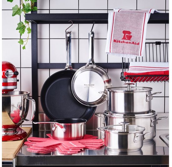 KitchenAid Edelstahl-Pfannenset 7-teilig | Edelstahl / INOX - PFAS-frei