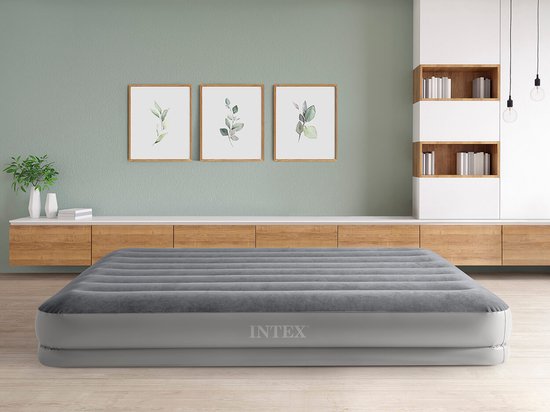 Intex Prestige Mid-Rise Luftbett - Queen size - Eingebaute elektrische Pumpe