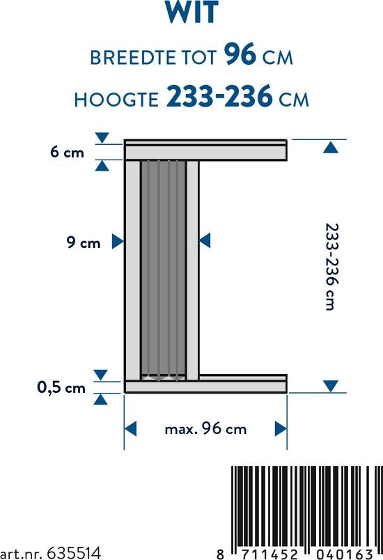 Bruynzeel - Fliegenschutzgittertür - 96x233-236 cm - weiß