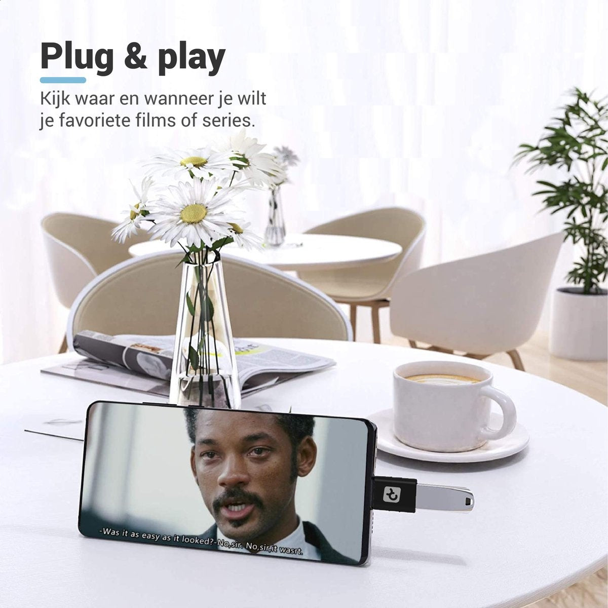 Teeco - USB C zu USB A - 2 Stück - USB C zu USB A - USB 3.0 - 5Gps - Thunderbolt - USB - Geeignet für USB-Stick, USB-Hub, USB-C-Hub und USB-Splitter - Aluminium - Schwarz
