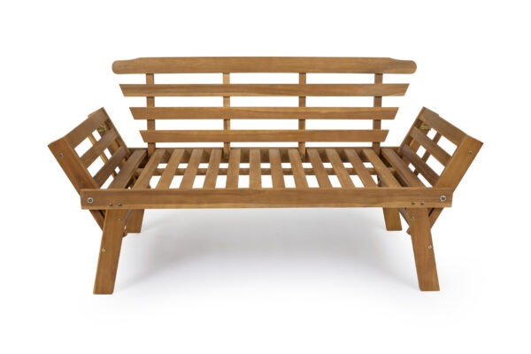 Lifa Garden Gartenbank mit Liegefunktion - Inklusive Kissen - 2-Personen - Max. 220 kg - 130 x 68 x 78 cm - Anthrazit