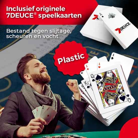 7DEUCE Poker Set - Starter Set - 300 Chips - Stoff - Pokerchips - Poker - Erwachsene