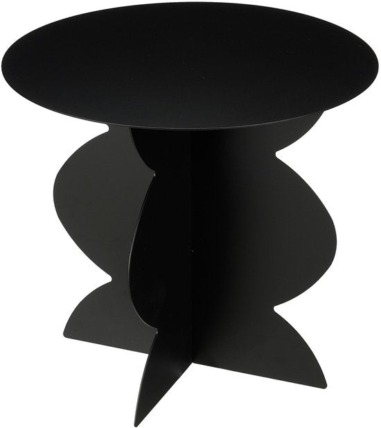 Mica Decorations Rafi Beistelltisch – H 40 x Ø 45 cm – Eisen – Schwarz