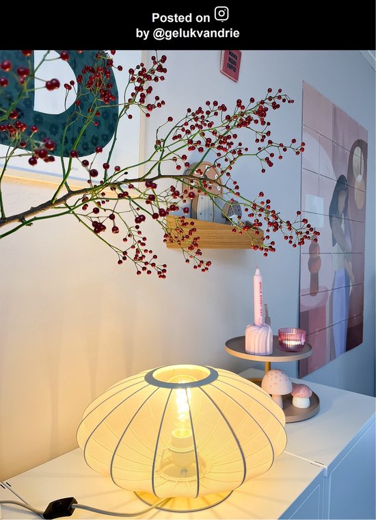Lucide CORINA – Tischlampe – Ø 40 cm – 1xE27 – Beige – Japandi