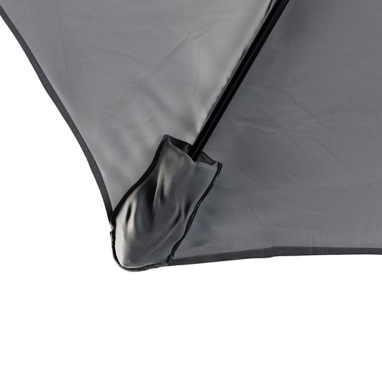Tristar Stabsonnenschirm – 300 cm, rund – Garten & Balkon – neigbar – inkl. Schutzhülle – PA-7903 – Dunkelgrau