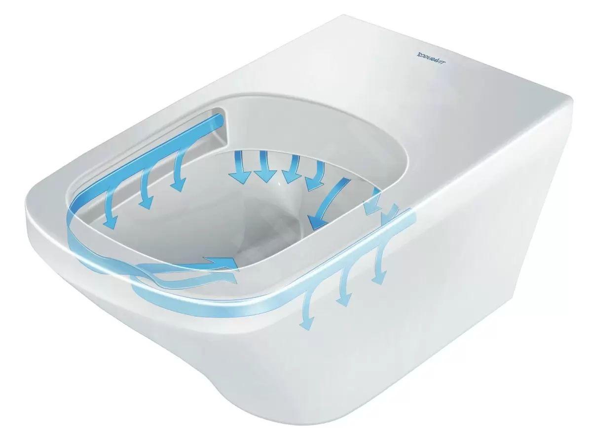 Duravit Rimless Design-Toilette – SoftClose-Sitz – Wand-WC-Set