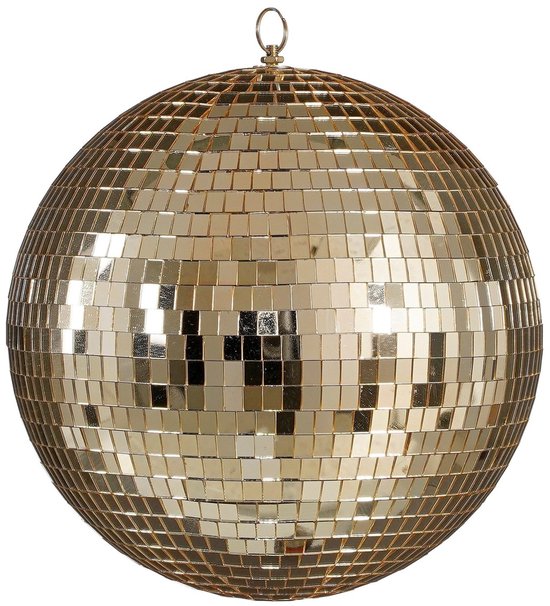 Mica Decorations Weihnachts-Discokugel – Ø 30 cm – Champagner