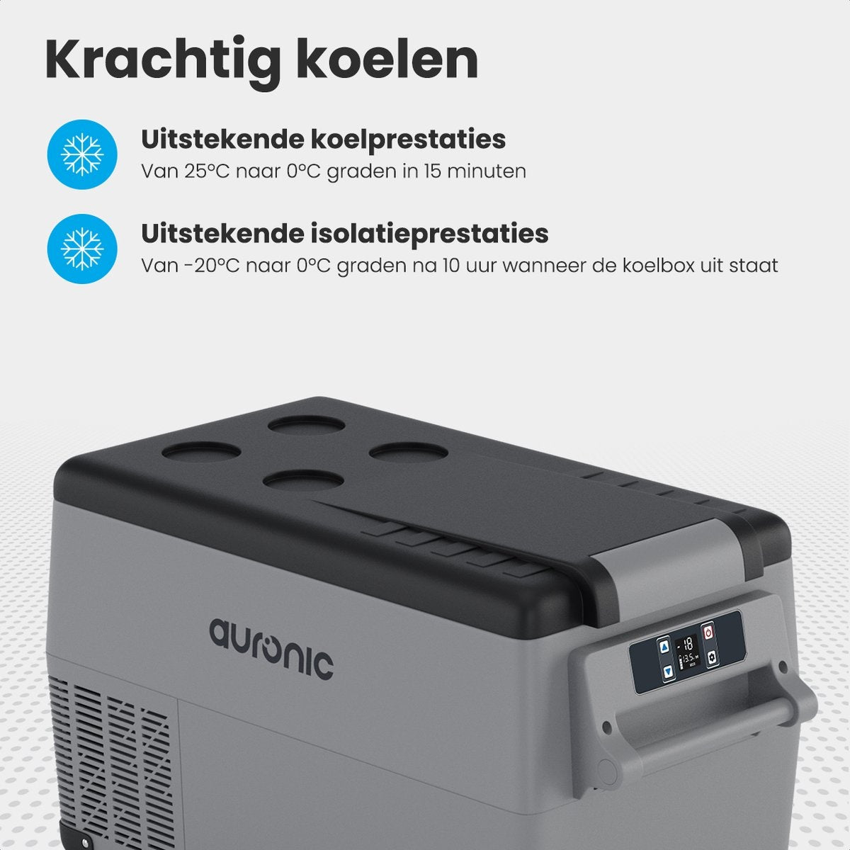 Auronic Electric Compressor Coolbox - Kühlbox - 30,4L - 12V und 240V - Grau