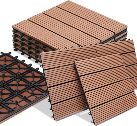 WPC-Terrassenfliese - Klassischer Einsatz 30x30cm - Terracotta