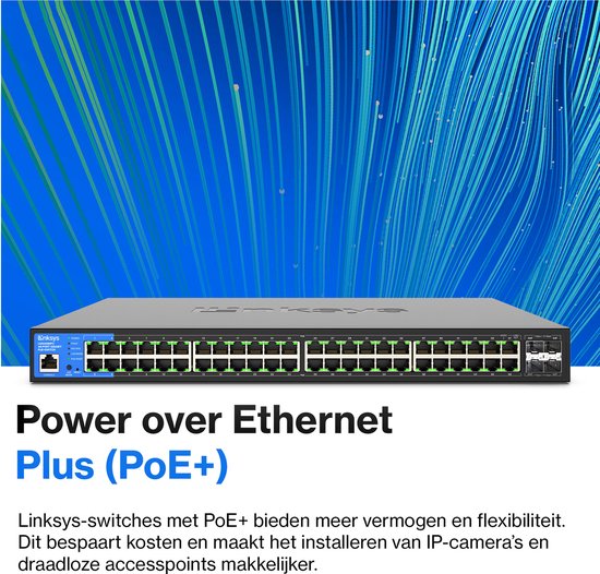 Linksys LGS352MPC – Netzwerk-Switch – Gigabit – Managed – 48 Ports – PoE+ – Schwarz
