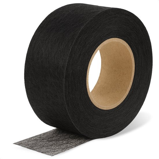 Bügelband - 60 Meter - 3 cm breit - Zoom-Band - Aufbügeln - Gardinenband - Spitzenband - Plisseeband - Aufbügeln - Schwarz