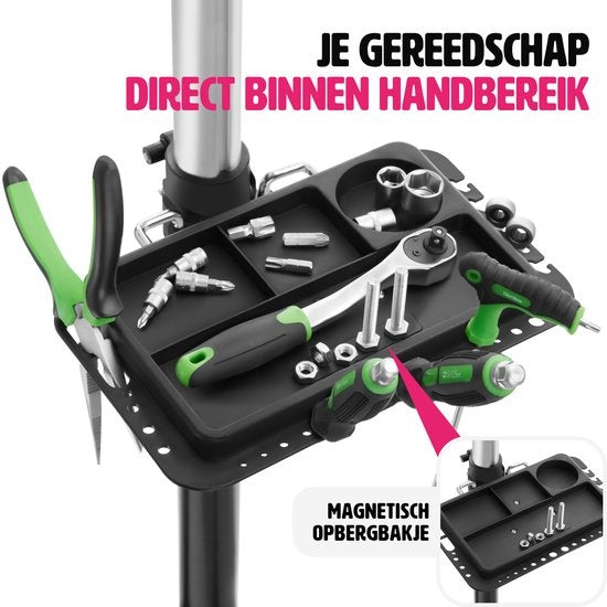 tectake - Fahrradreparaturständer Tristan - Schnellspanner - Spannkopf - 360° drehbar - höhenverstellbar - Max. 50kg. - Montageständer - Geeignet für E-Bikes Elektrofahrrad - 404920
