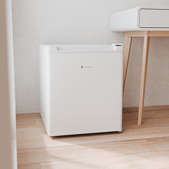 KitchenBrothers Mini-Kühlschrank - 40L - Kleiner Kühlschrank - Freistehend - Frigo - Kompakt - Weiß