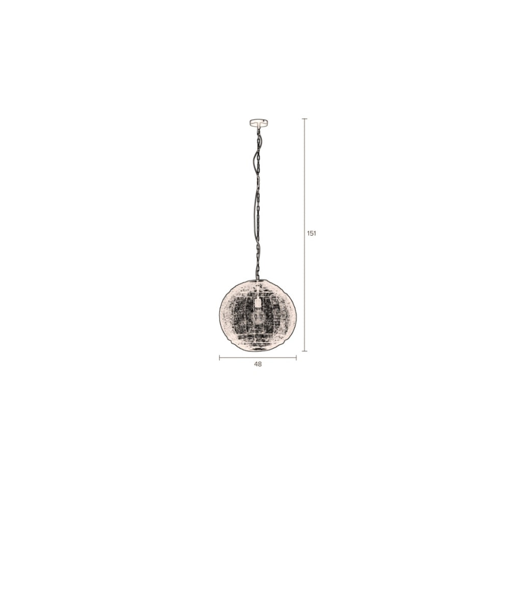 Dutchbone Meezan Pendelleuchte M - Ø 30 cm - Vintage-Stil - Grau