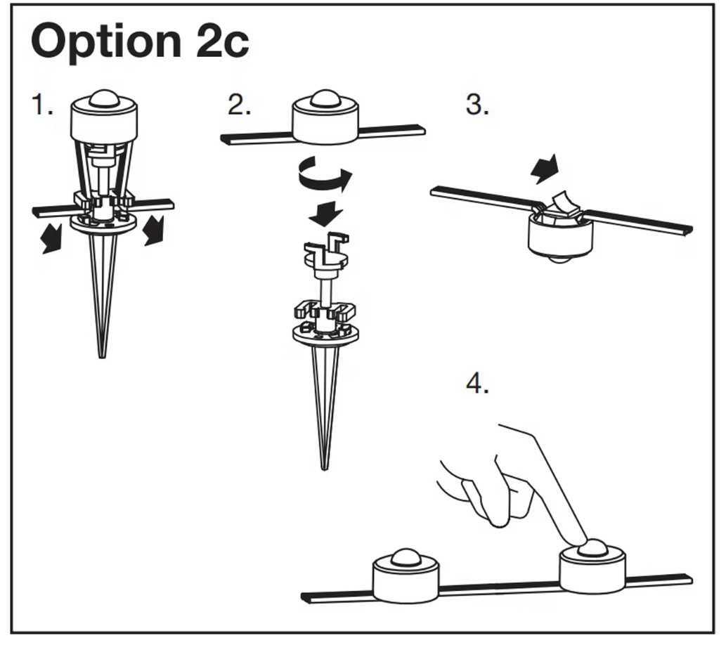 4er-Set Ledvance Endura Gartenleuchten - 9 Dots - 3000 K