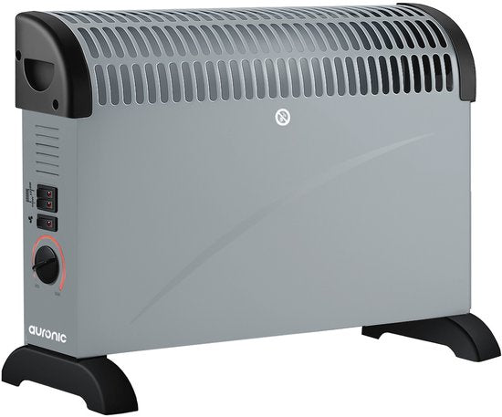 Auronic Elektrokonvektor - 750/1250/2000 Watt - mit Gebläse - Heizung - Heizlüfter - Grau
