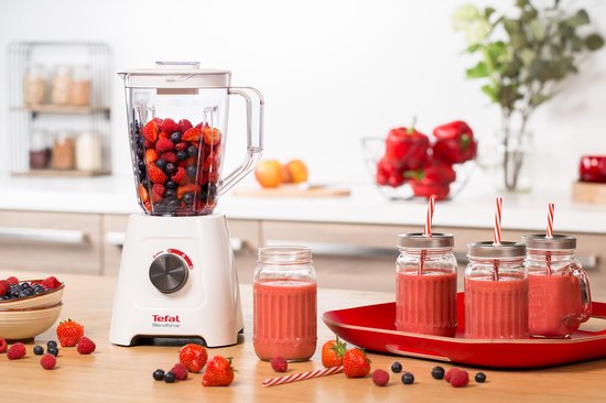 Tefal Blendforce II BL4201 – Mixer – 1,25 l – Smoothie-Mixer – Pulsfunktion – 600 W – Weiß