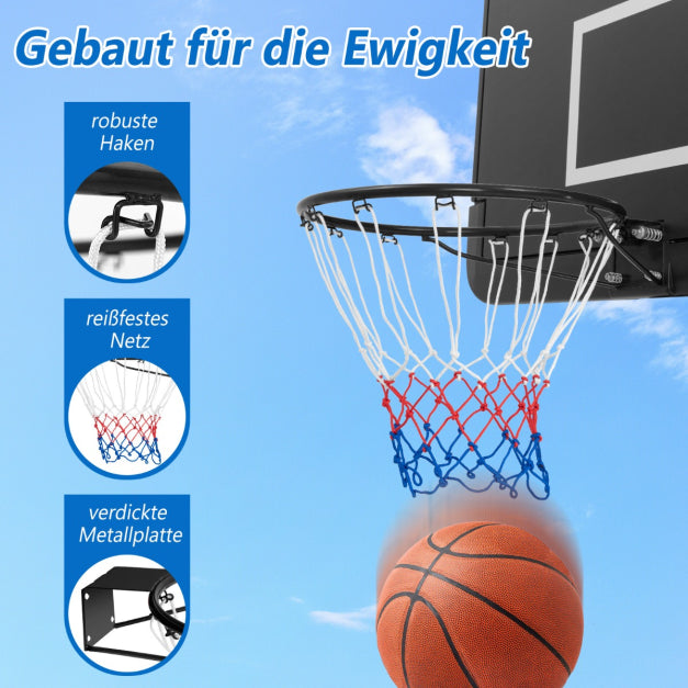 Coast Basketball Ring - Metall & Polyester - Ø45cm - 58 x 48 x 10 cm - Schwarz