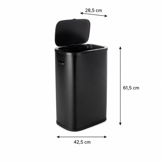 Nexxt Tretmülleimer 60 l – Push-Mülleimer