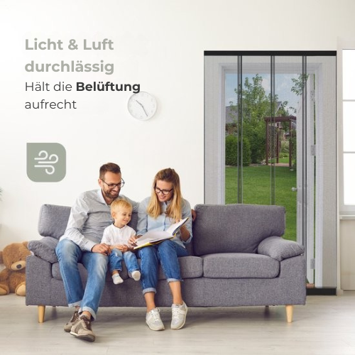 O'DADDY® - Fliegengitter Lamellenvorhang - Verstellbares Design - Fiberglas - 100x260 cm - Schwarz