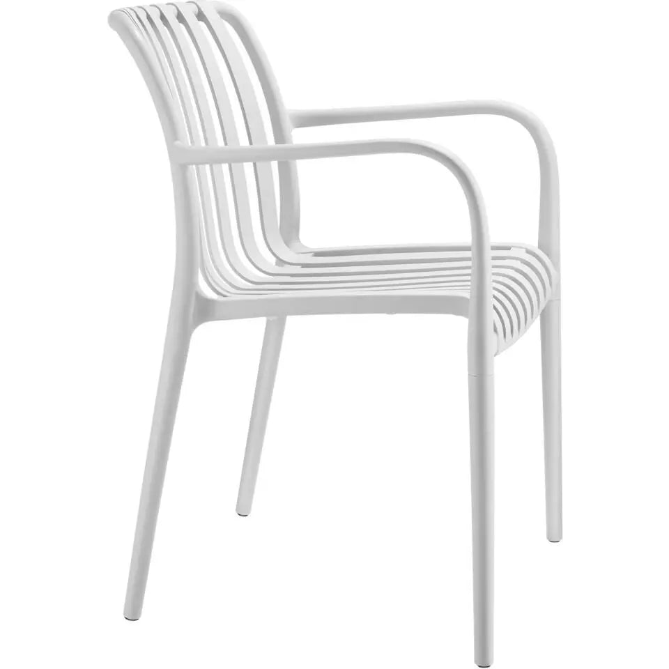 Tectake Gartenstühle Alcudia, 2er-Set – wetterfest – stapelbar – Kunststoff