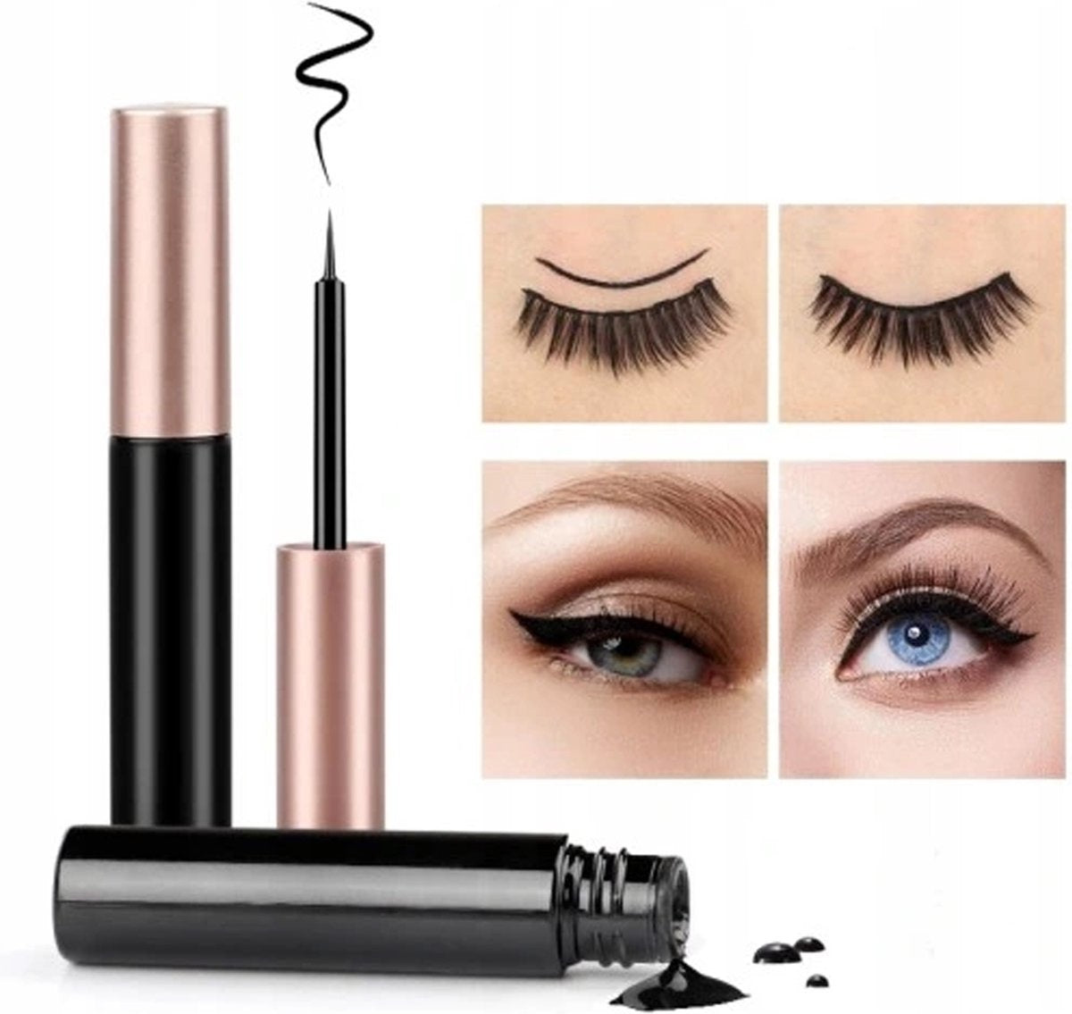 Magnetische Wimpern - Eyeliner & Pinzette - Wimpern Extension - 3 Paar Nepwimpers - Lashes Set - Rheme